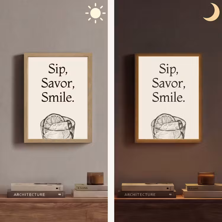 Lightbox - Wandlamp - Tekst - Glas - Getekend - Citroen — 5