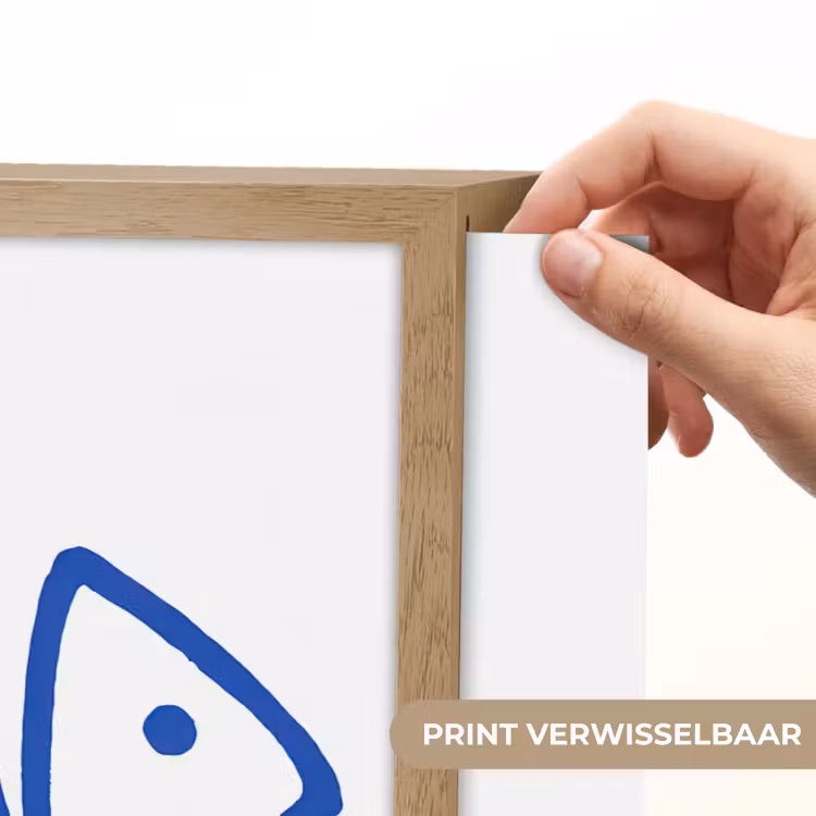 Lightbox - Wandlamp - Vis - Minimalistisch - Blauw - Lijn — 5
