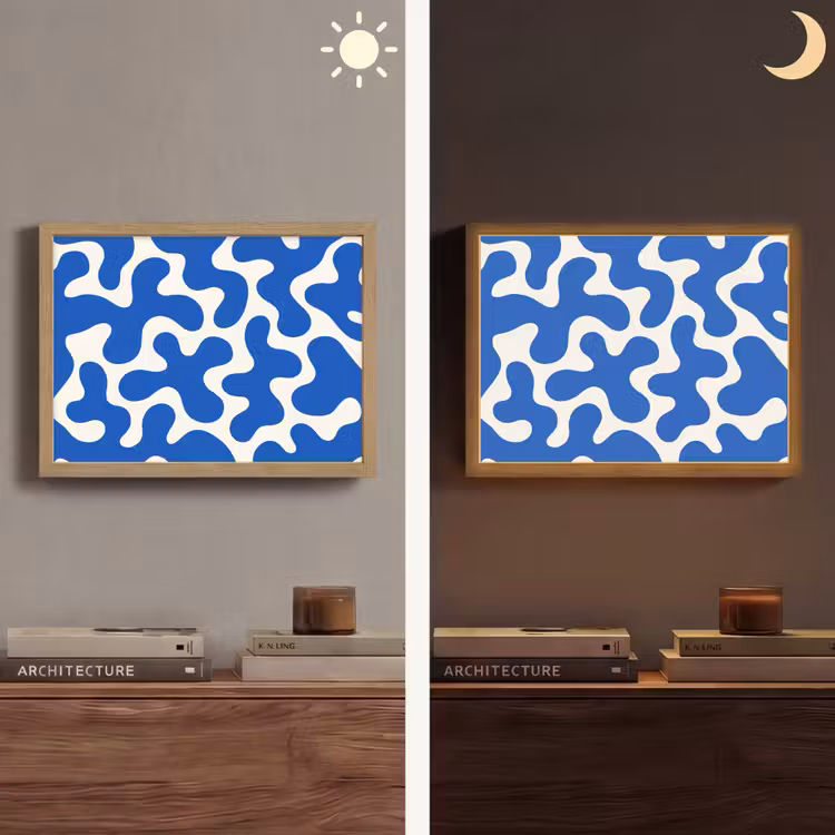 Lightbox - Wandlamp - Vormen - Abstract - Blauw - Golven — 6