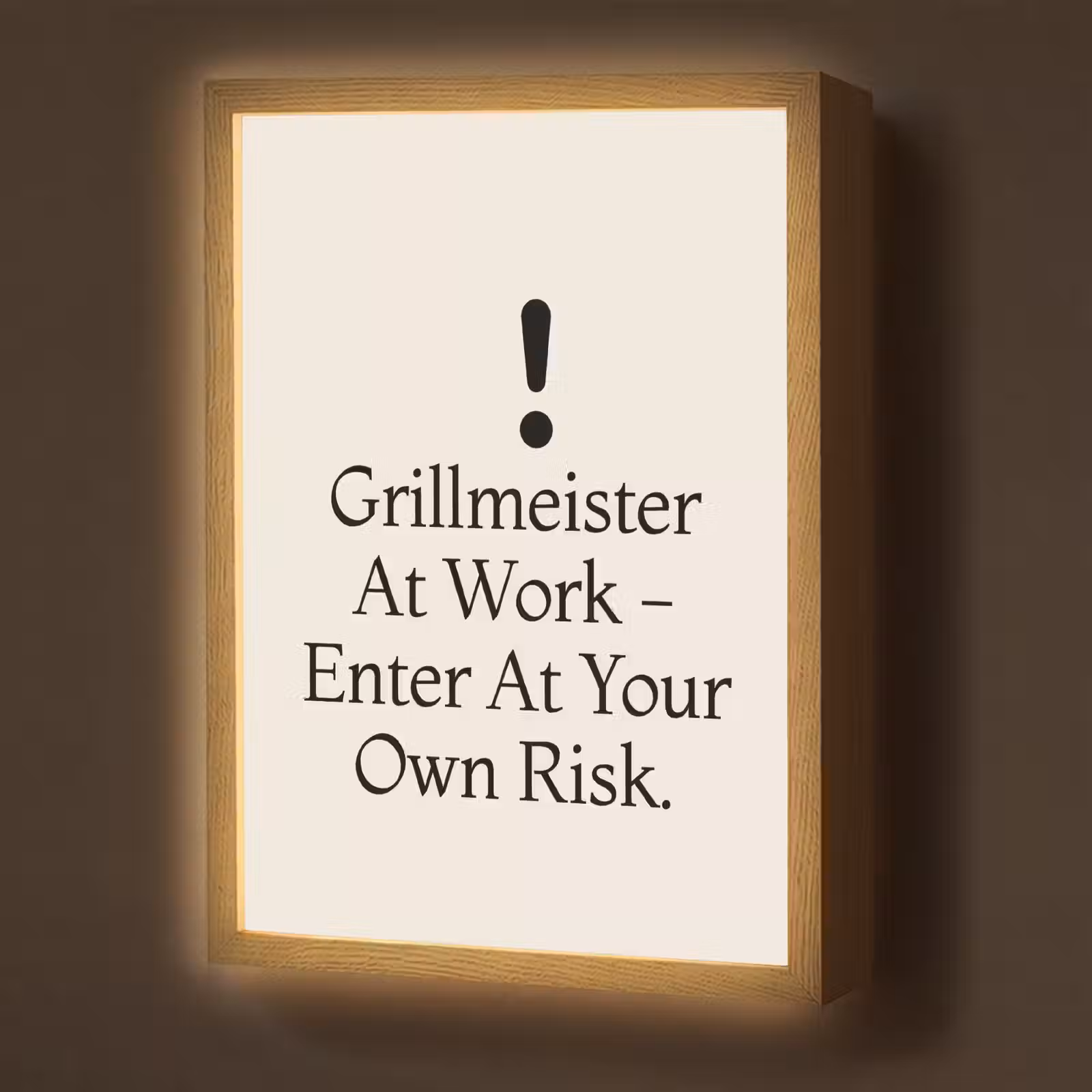 Lightbox - Wandlamp - Grill - Uitroepteken - Zwart - Tekst — 1