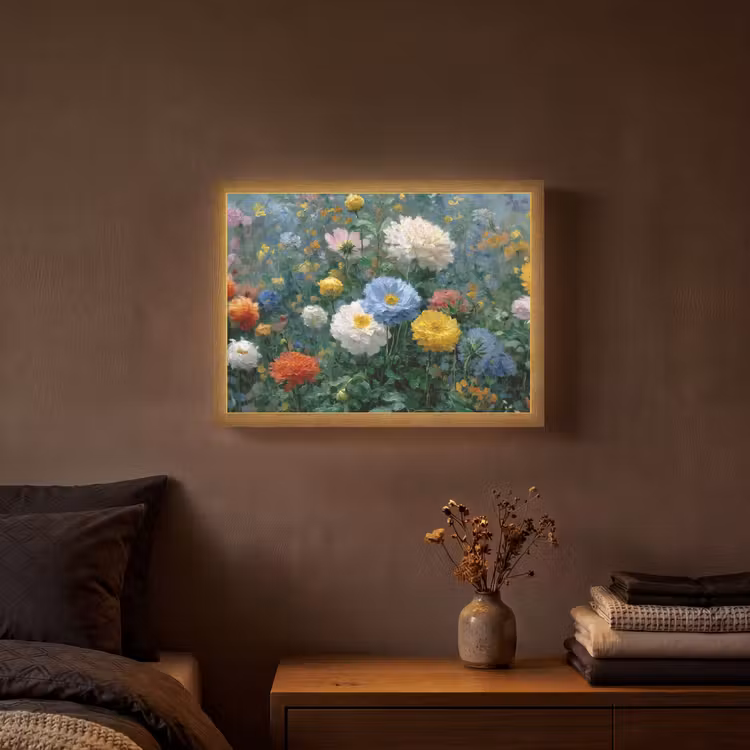 Lightbox - Wandlamp - Close-up - Veld - Bloemen - Kleurrijk — 3