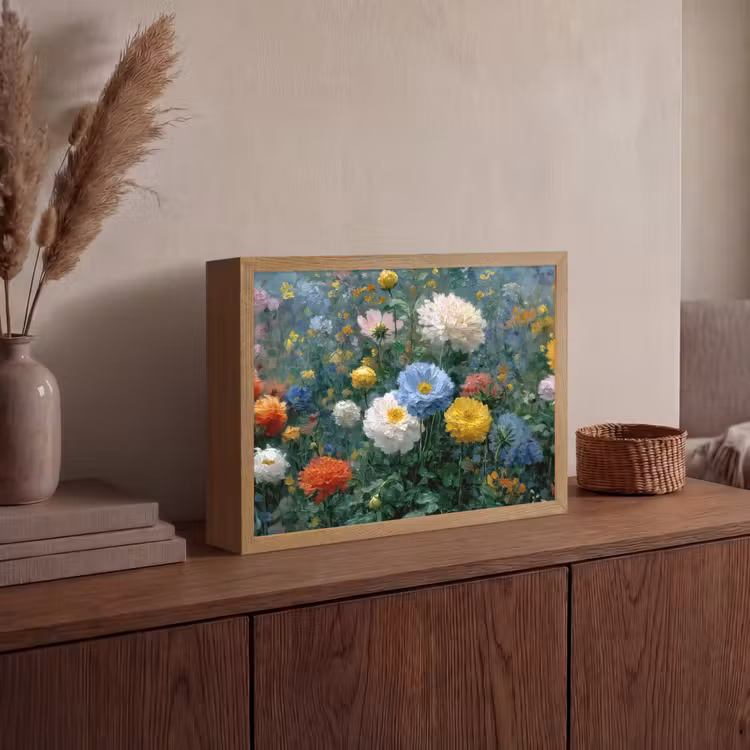 Lightbox - Wandlamp - Close-up - Veld - Bloemen - Kleurrijk — 4