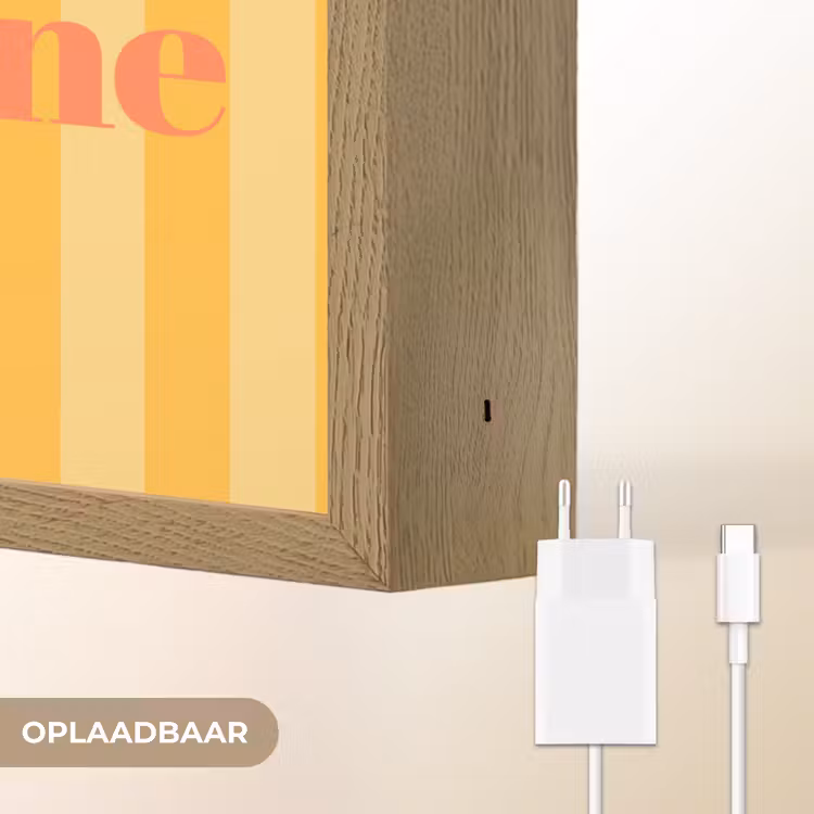 Lightbox - Wandlamp - Gestreept - Geel - Sunshine - Letters — 6