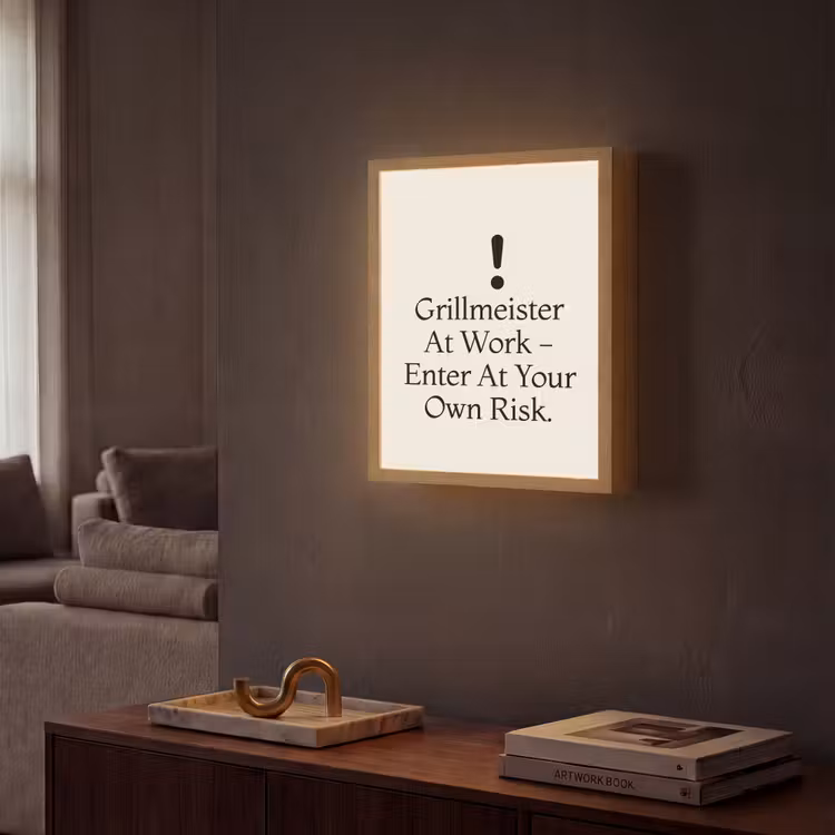 Lightbox - Wandlamp - Grill - Uitroepteken - Zwart - Tekst — 2