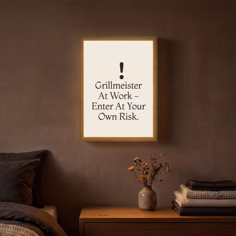 Lightbox - Wandlamp - Grill - Uitroepteken - Zwart - Tekst — 3