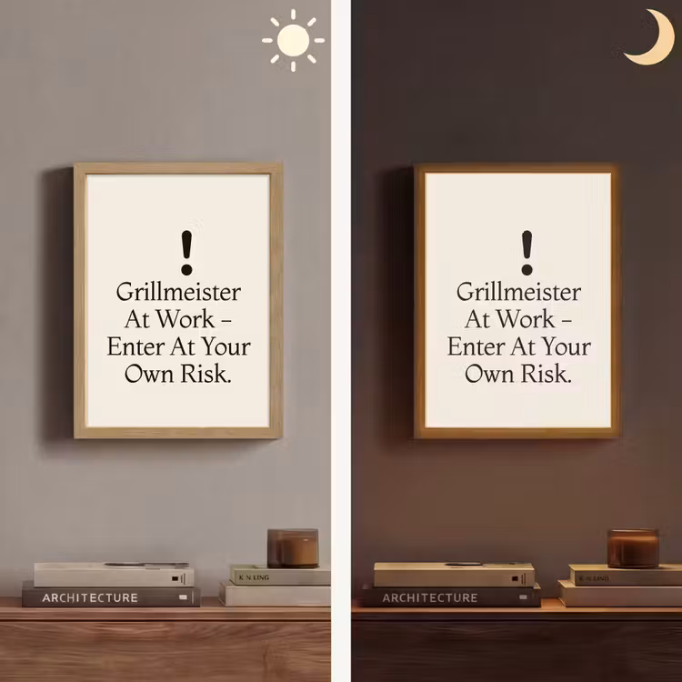 Lightbox - Wandlamp - Grill - Uitroepteken - Zwart - Tekst — 5