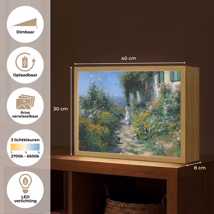 Lightbox - Wandlamp - Kat - Vrouw - Bloemen - Huis — 10