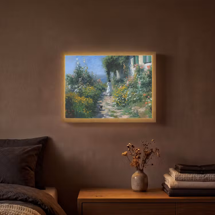 Lightbox - Wandlamp - Kat - Vrouw - Bloemen - Huis — 3