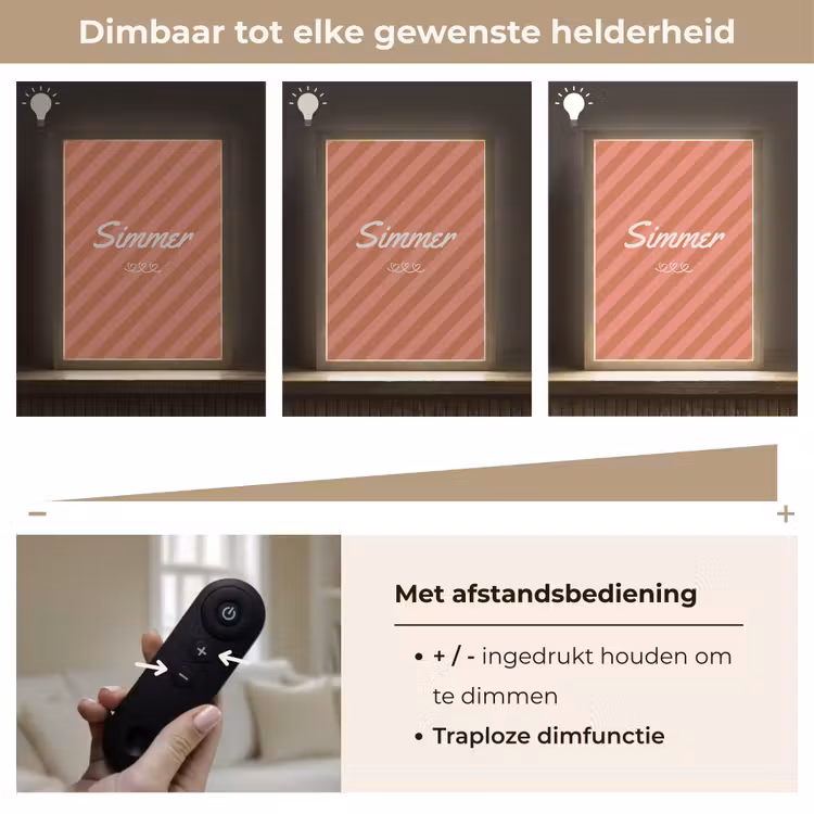 Lightbox - Wandlamp - Simmer - Hartjes - Strepen - Roze — 8