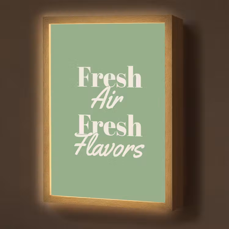 Lightbox - Wandlamp - Tekst - Groen - Sierlijk - Letters — 1
