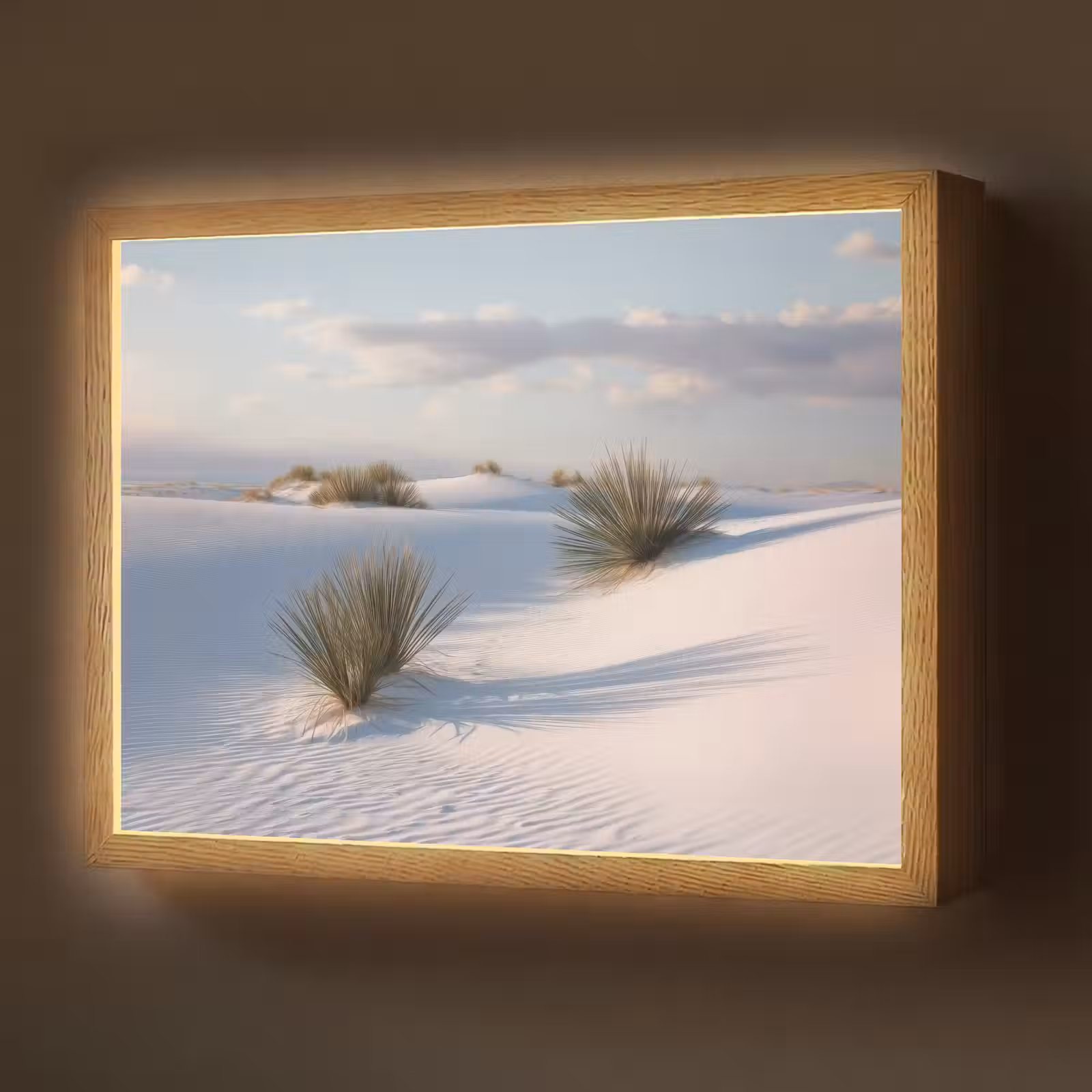 Lightbox - Wandlamp - Duinen - Gras - Wolken - Beige — 1