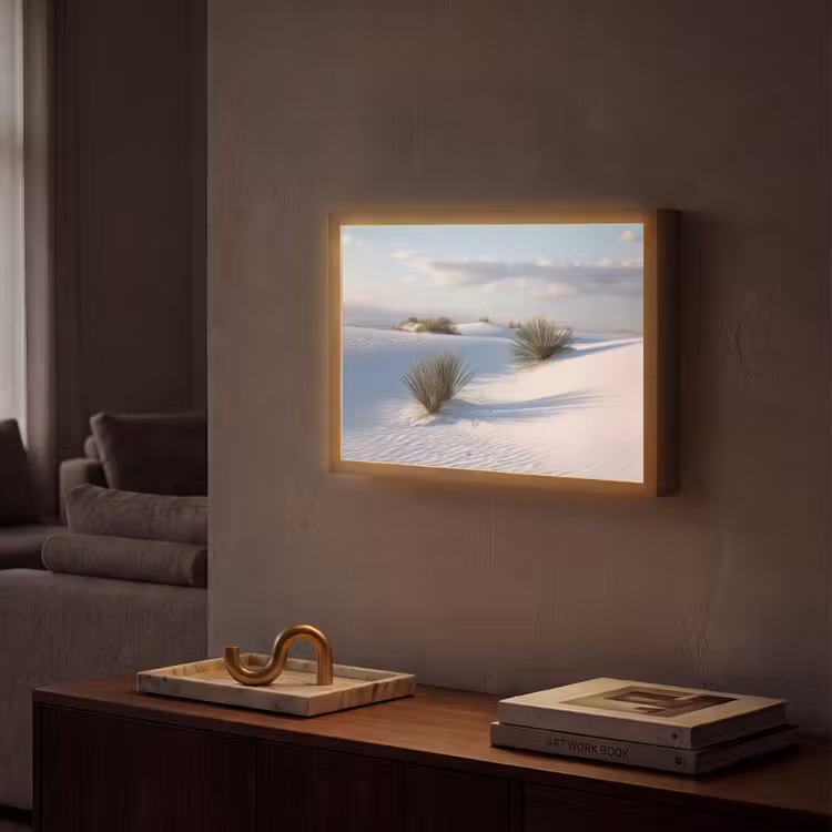 Lightbox - Wandlamp - Duinen - Gras - Wolken - Beige — 2