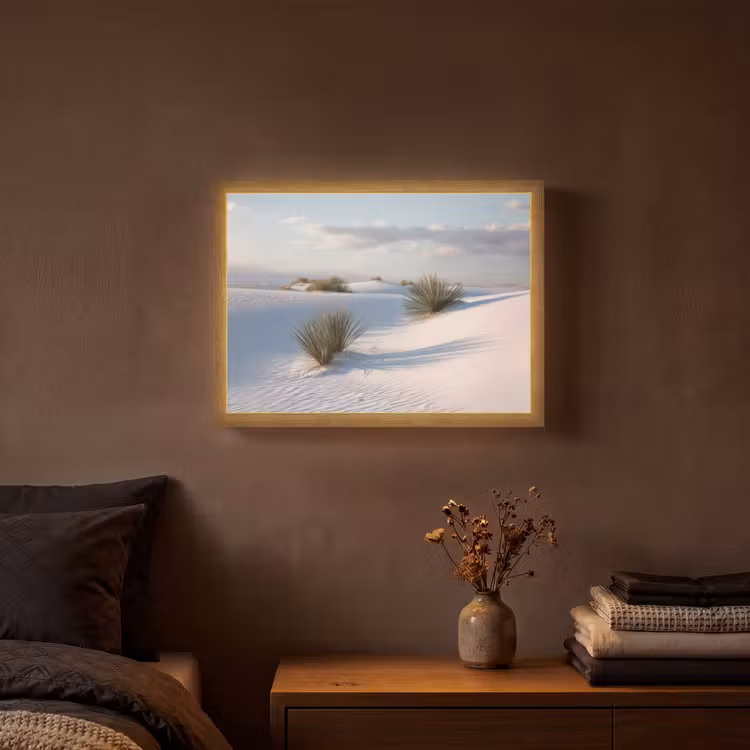 Lightbox - Wandlamp - Duinen - Gras - Wolken - Beige — 3