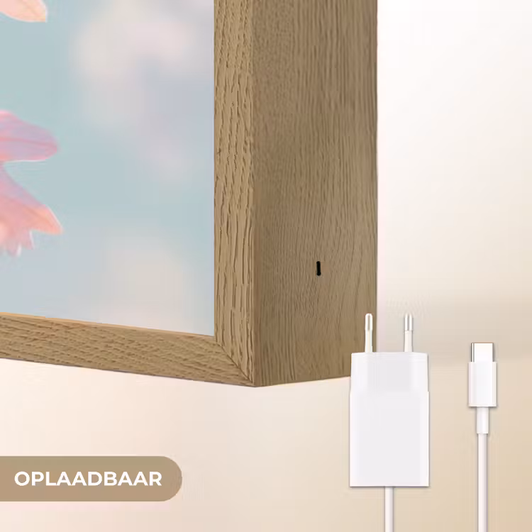 Lightbox - Wandlamp - Eikenbladeren - Takken - Roze — 7