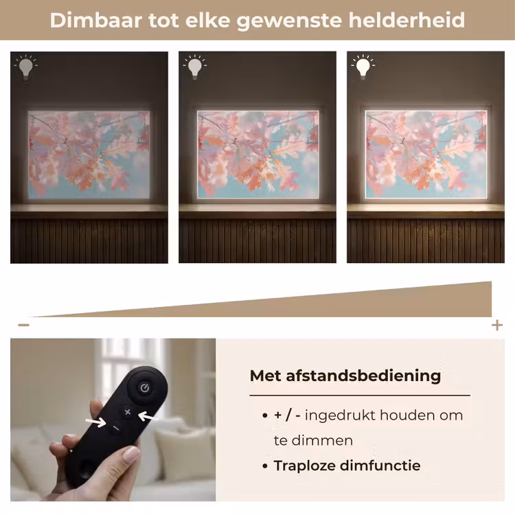 Lightbox - Wandlamp - Eikenbladeren - Takken - Roze — 9