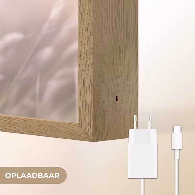 Lightbox - Wandlamp - Graspluimen - Wind - Beige - Mistig — 7