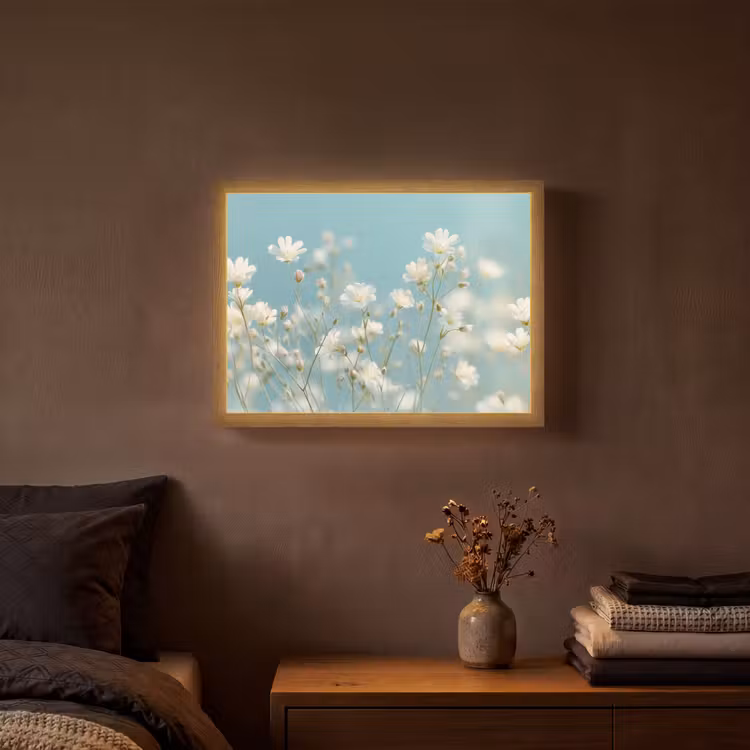 Lightbox - Wandlamp - Stengels - Bloemen - Lucht - Wit — 3