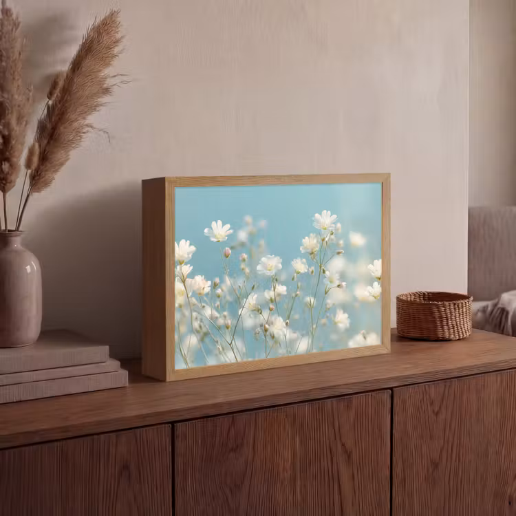 Lightbox - Wandlamp - Stengels - Bloemen - Lucht - Wit — 4