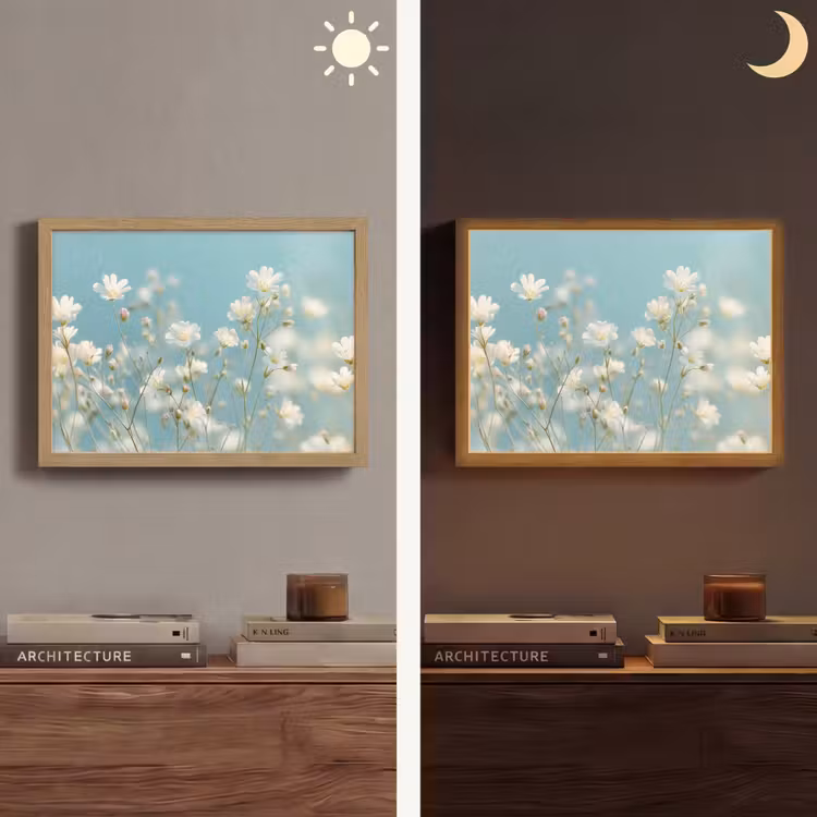 Lightbox - Wandlamp - Stengels - Bloemen - Lucht - Wit — 6