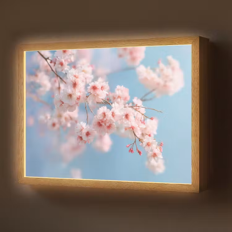 Lightbox - Wandlamp - Takken - Bloesems - Roze — 1