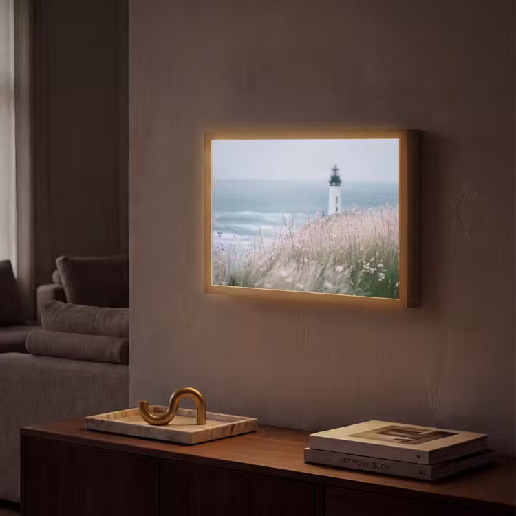 Lightbox - Wandlamp - Vuurtoren - Klif - Zee - Bloemen — 2