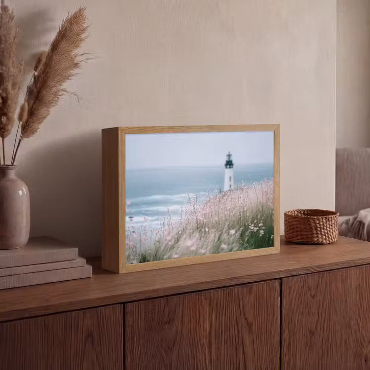 Lightbox - Wandlamp - Vuurtoren - Klif - Zee - Bloemen — 4