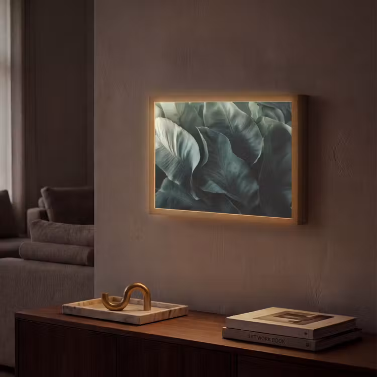 Lightbox - Wandlamp - Groen - Bladeren - Glad - Nerven — 2