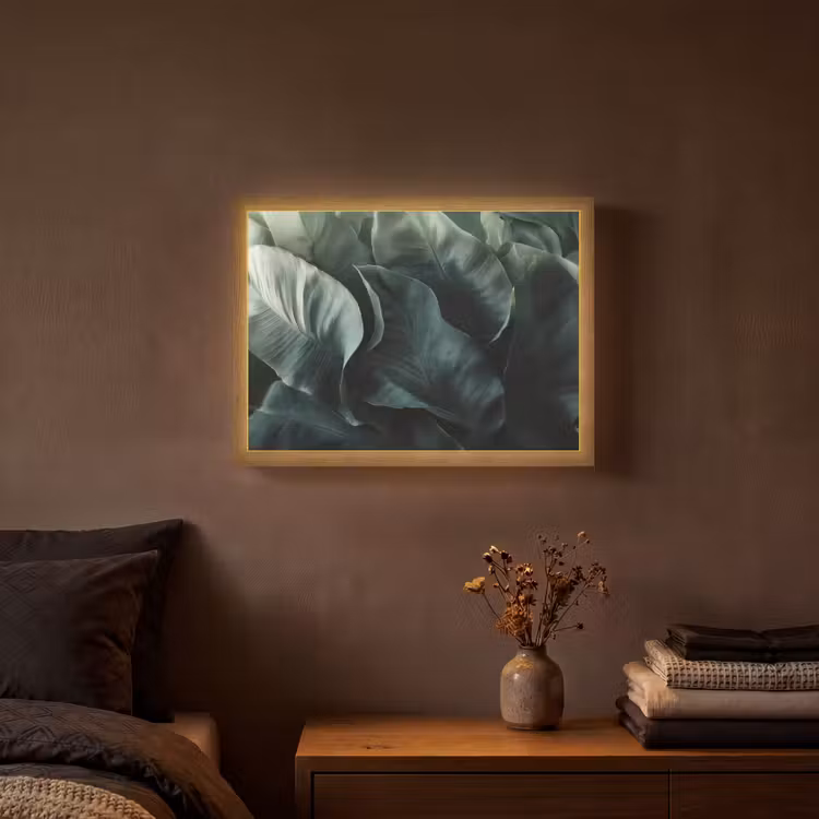 Lightbox - Wandlamp - Groen - Bladeren - Glad - Nerven — 3