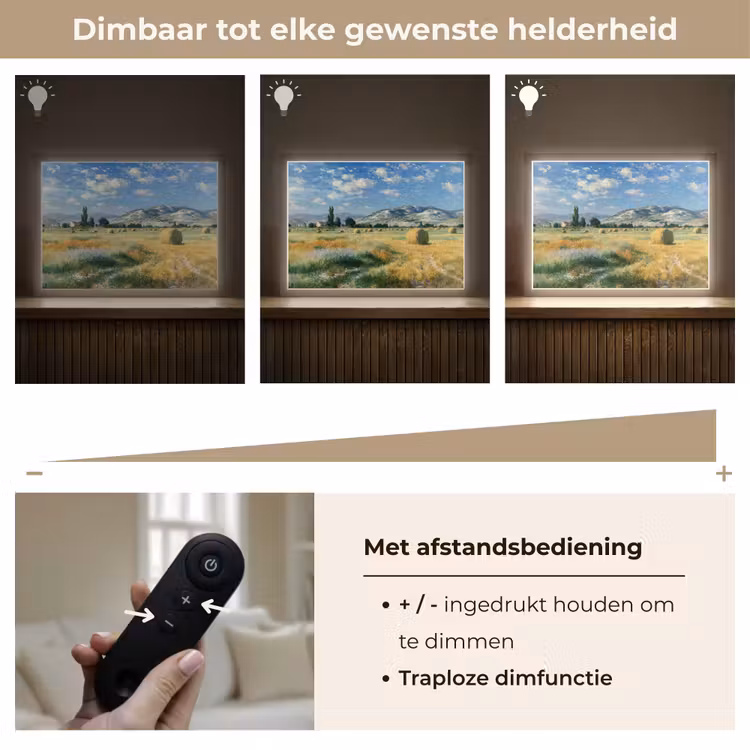 Lightbox - Wandlamp - Landschap - Strobalen - Bergen - Wolken — 9