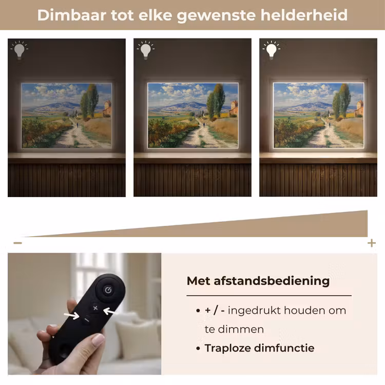 Lightbox - Wandlamp - Mensen - Wandelen - Zandpad - Velden — 9