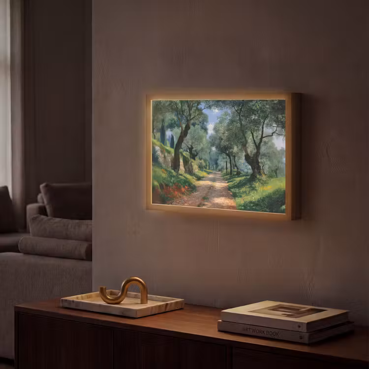 Lightbox - Wandlamp - Pad - Bomen - Schaduw - — 2