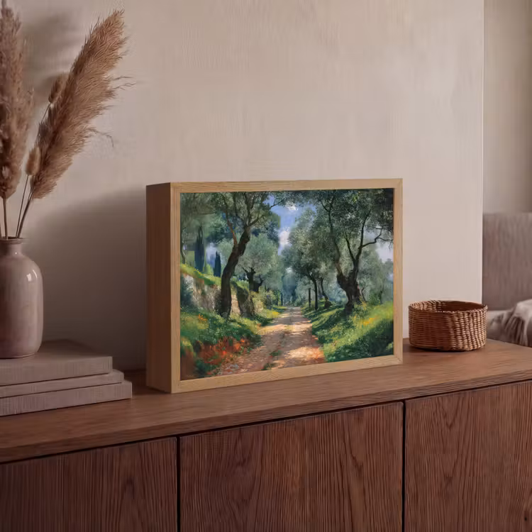 Lightbox - Wandlamp - Pad - Bomen - Schaduw - — 4