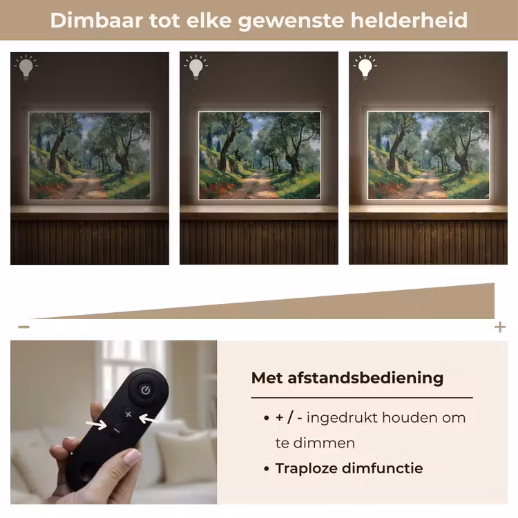 Lightbox - Wandlamp - Pad - Bomen - Schaduw - — 9