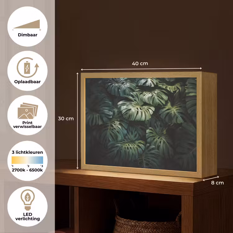 Lightbox - Wandlamp - Plant - Monstera - Lichtinval — 10