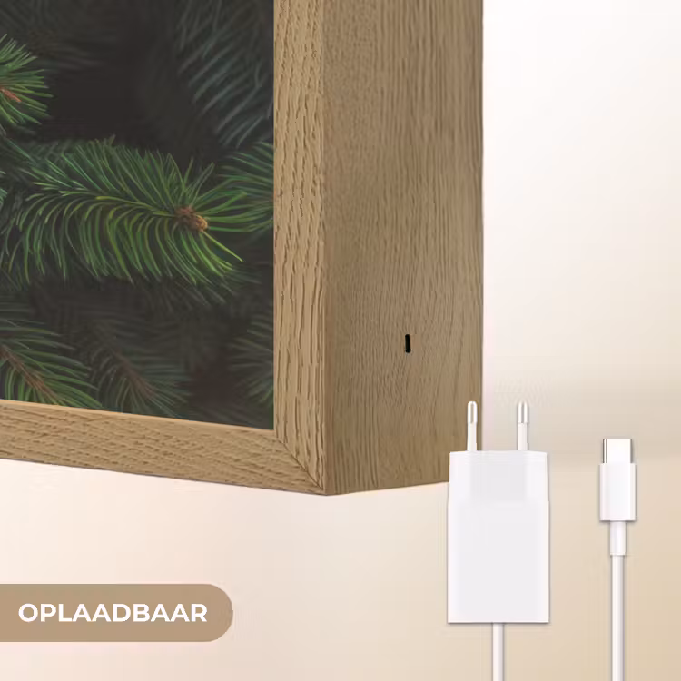 Lightbox - Wandlamp - Sparrentakken - Knoppen - Naalden - Groen — 7