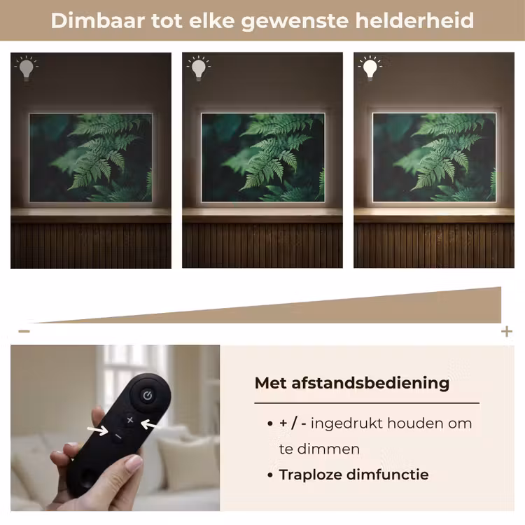 Lightbox - Wandlamp - Varenblad - Groen - Structuur - Wazig — 9