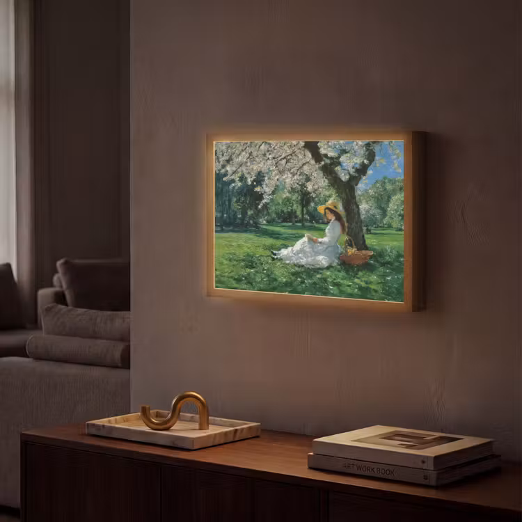 Lightbox - Wandlamp - Vrouw - Boom - Boek - Mandje — 2