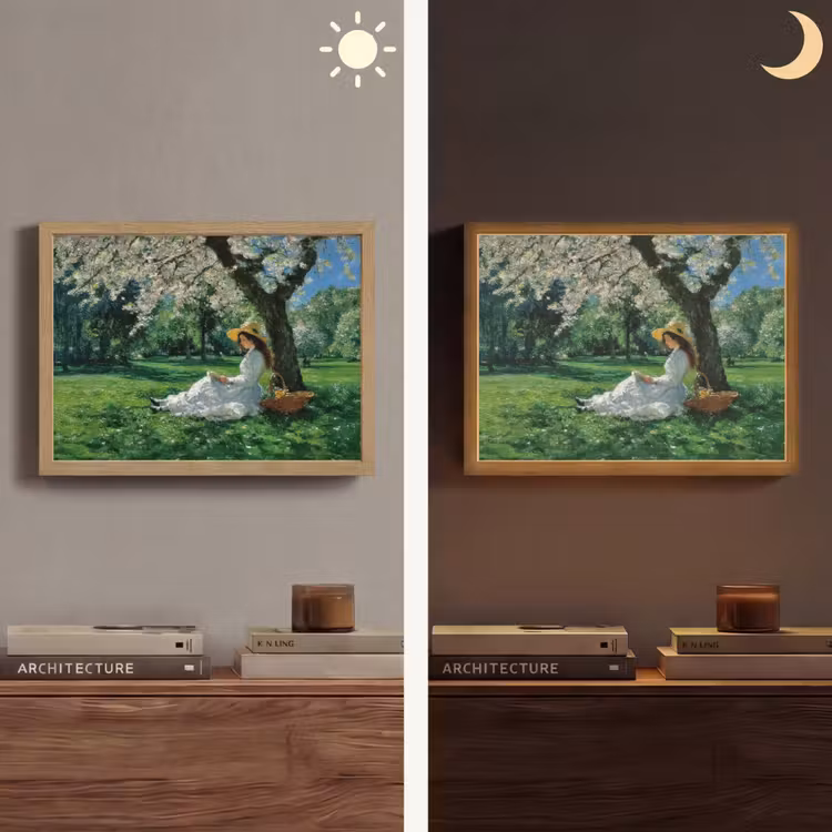 Lightbox - Wandlamp - Vrouw - Boom - Boek - Mandje — 6
