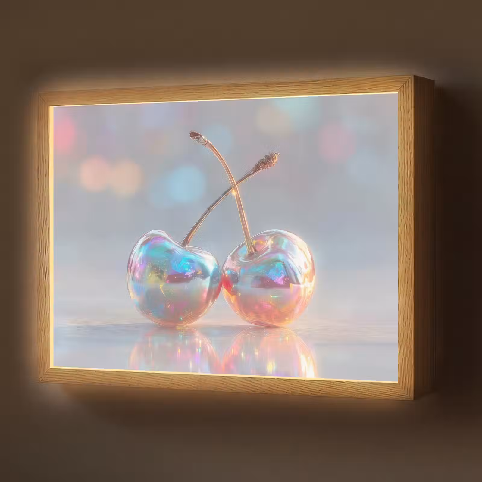 Lightbox - Wandlamp - Kersen - Glanzend - Regenboogkleur — 1