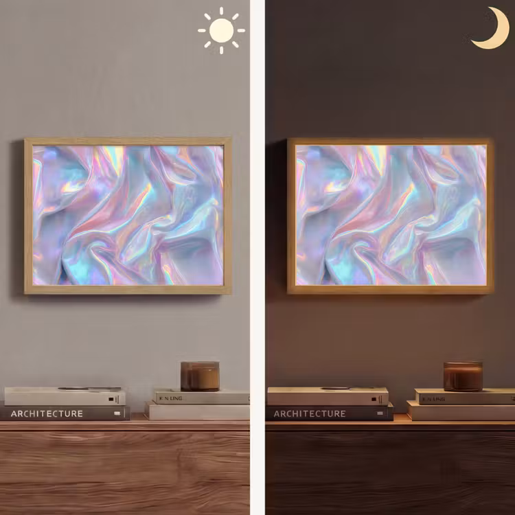 Lightbox - Wandlamp - Golvend - Pasteltinten - Glanzend - Stof — 6