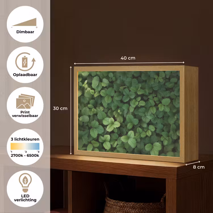 Lightbox - Wandlamp - Groen - Bladeren - Kartel - Zonlicht — 10