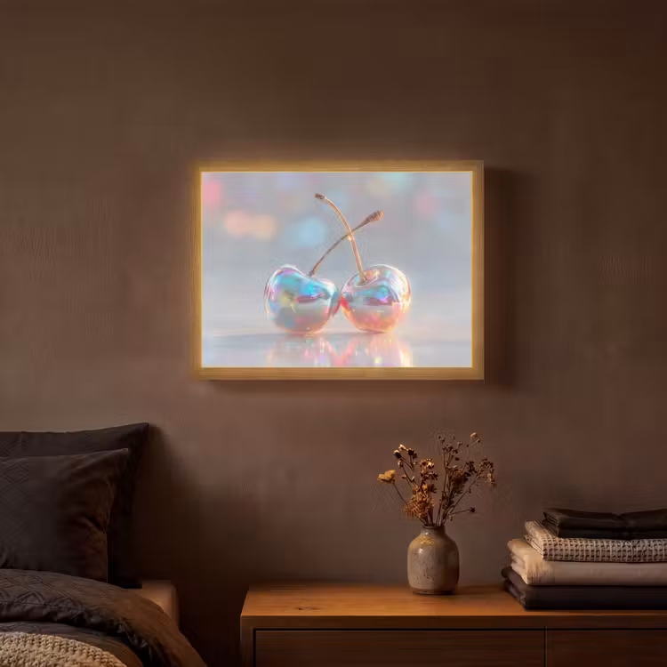 Lightbox - Wandlamp - Kersen - Glanzend - Regenboogkleur — 3