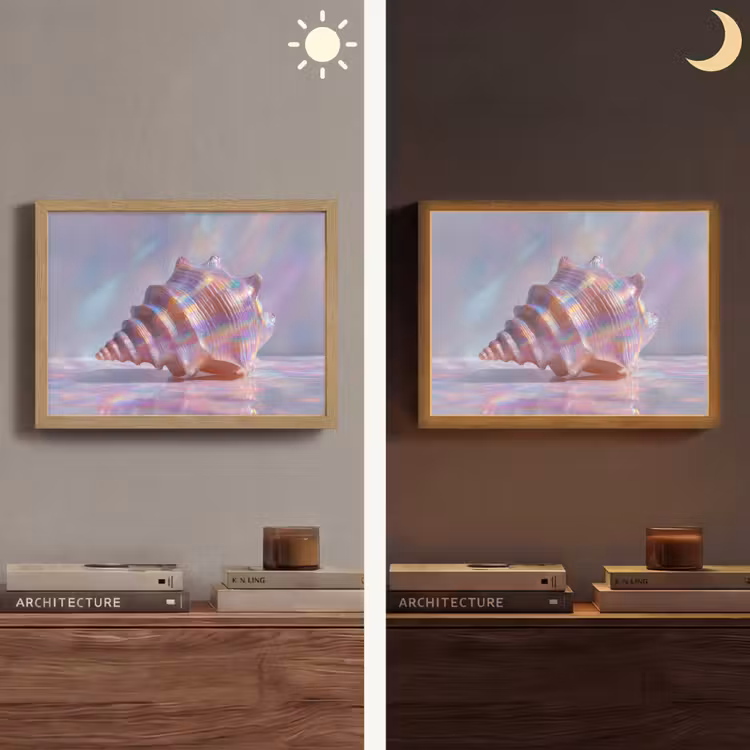 Lightbox - Wandlamp - Schelp - Glanzend - Regenboogtinten — 6