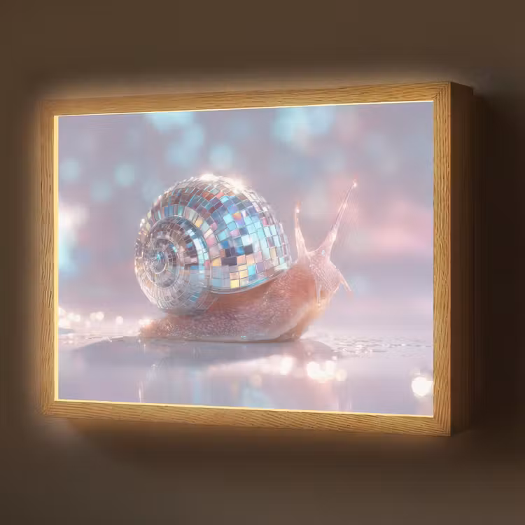 Lightbox - Wandlamp - Slak - Disco - Mozaïek - Blauw — 1
