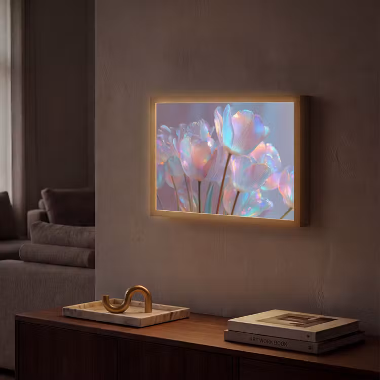 Lightbox - Wandlamp - Tulpen - Glazen - Bloemblaadjes - Pasteltinten — 2
