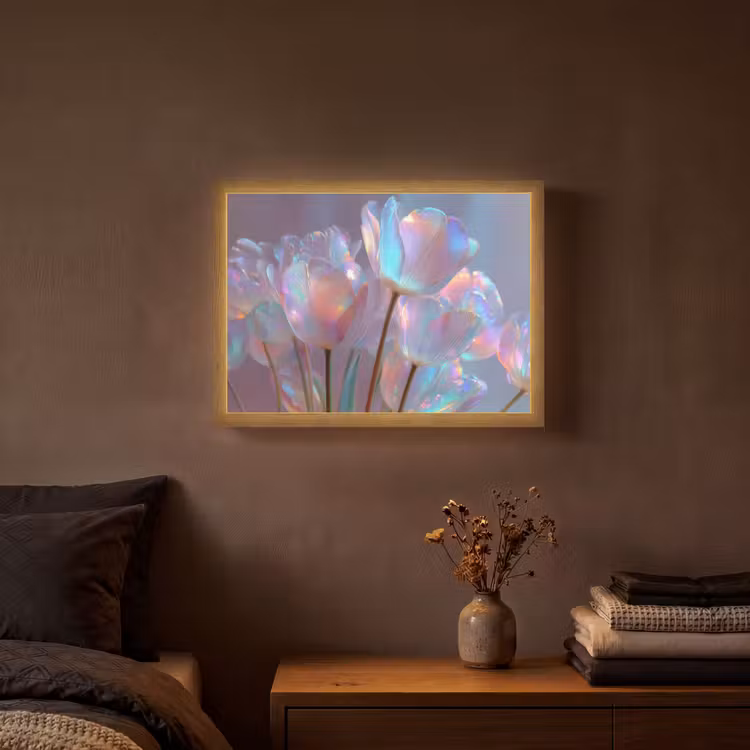 Lightbox - Wandlamp - Tulpen - Glazen - Bloemblaadjes - Pasteltinten — 3