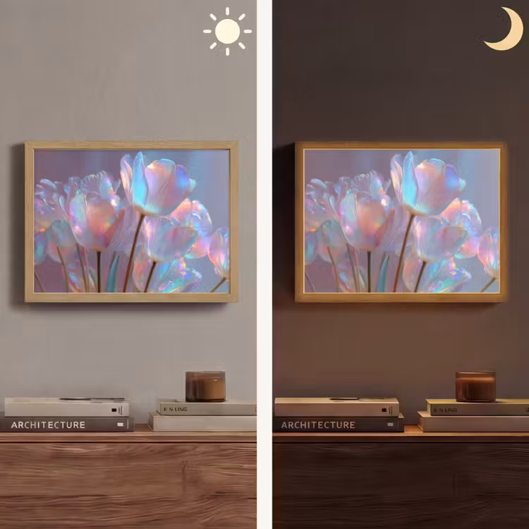 Lightbox - Wandlamp - Tulpen - Glazen - Bloemblaadjes - Pasteltinten — 6