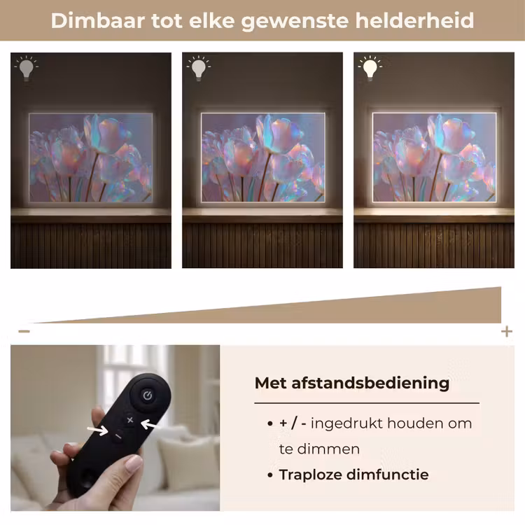 Lightbox - Wandlamp - Tulpen - Glazen - Bloemblaadjes - Pasteltinten — 9