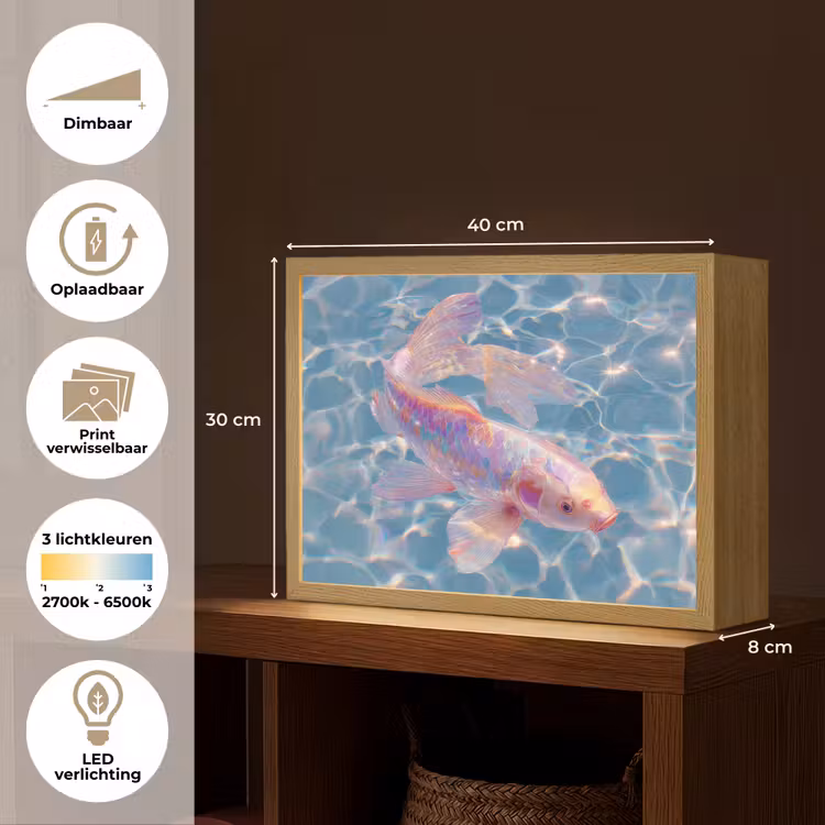 Lightbox - Wandlamp - Vis - Water - Blauw - Licht — 10