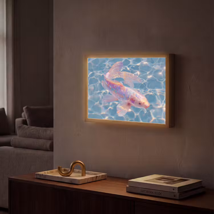 Lightbox - Wandlamp - Vis - Water - Blauw - Licht — 2